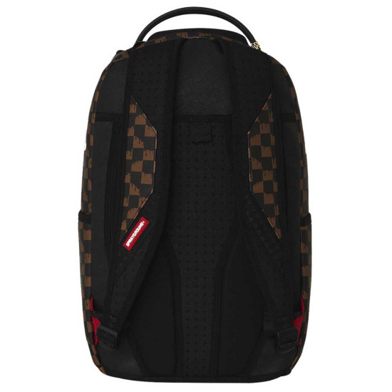 Sprayground Τσάντα πλάτης Brown and Cream Drip Check Shark DLXSV Backpack